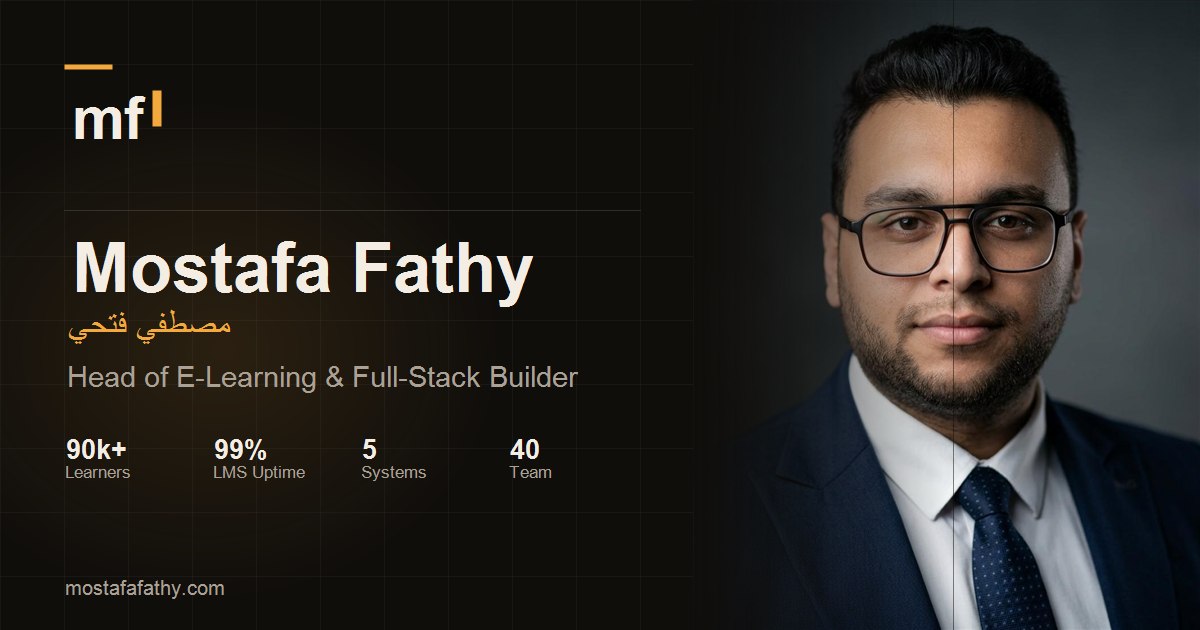 Mostafa Fathy (مصطفي فتحي) — E-Learning & Builder
